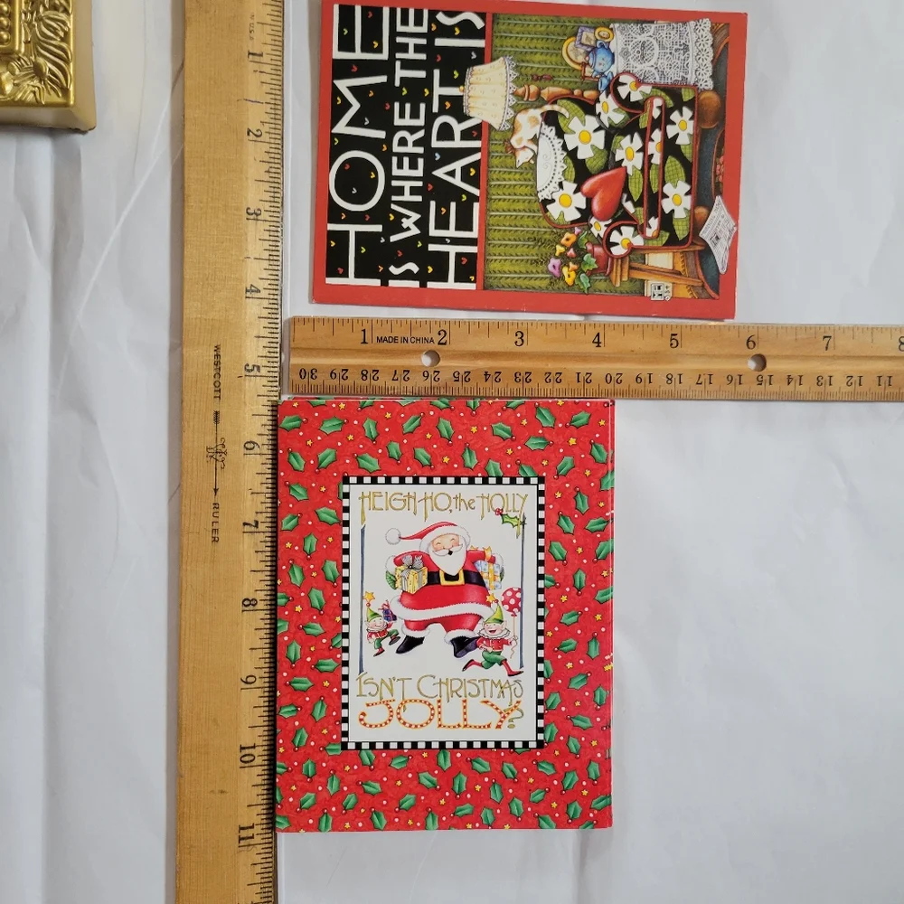 Mary Engelbreit Cards ~ Home is Where the Heart Is & 5 Santa Christmas Cards